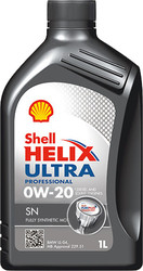 Моторное масло Shell Helix Ultra SN 0W-20 1л