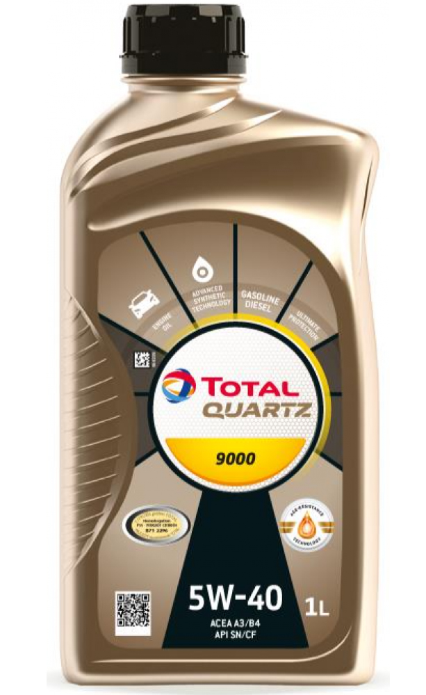 Моторное масло Total Quartz 9000 5W-40 1Л